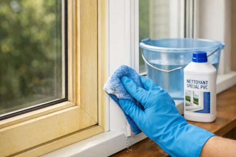 Comment nettoyer efficacement des menuiseries en pvc blanc jaunies par le temps et le soleil