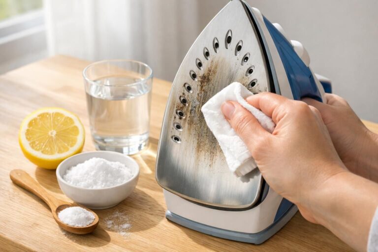 Comment nettoyer une semelle de fer à repasser qui attache avec des produits naturels