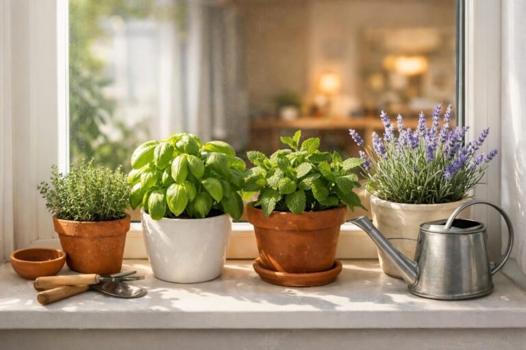 Comment réussir la culture des herbes aromatiques en pot sur son rebord de fenêtre