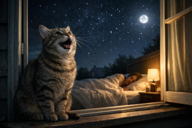 Pourquoi votre chat miaule la nuit et comment retrouver un sommeil paisible