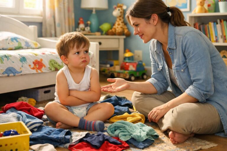 Pourquoi votre enfant de 3 ans refuse-t-il de s&rsquo;habiller seul : comprendre cette phase d&rsquo;opposition