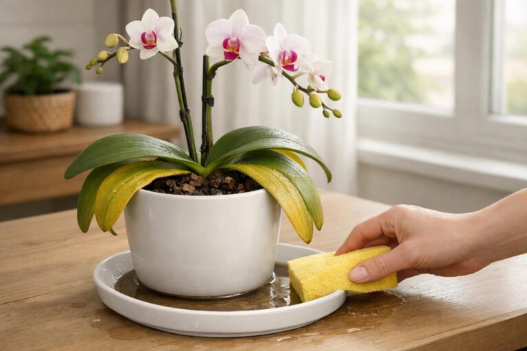 Pourquoi votre orchidée a des feuilles molles et comment la sauver d&rsquo;un excès d&rsquo;eau