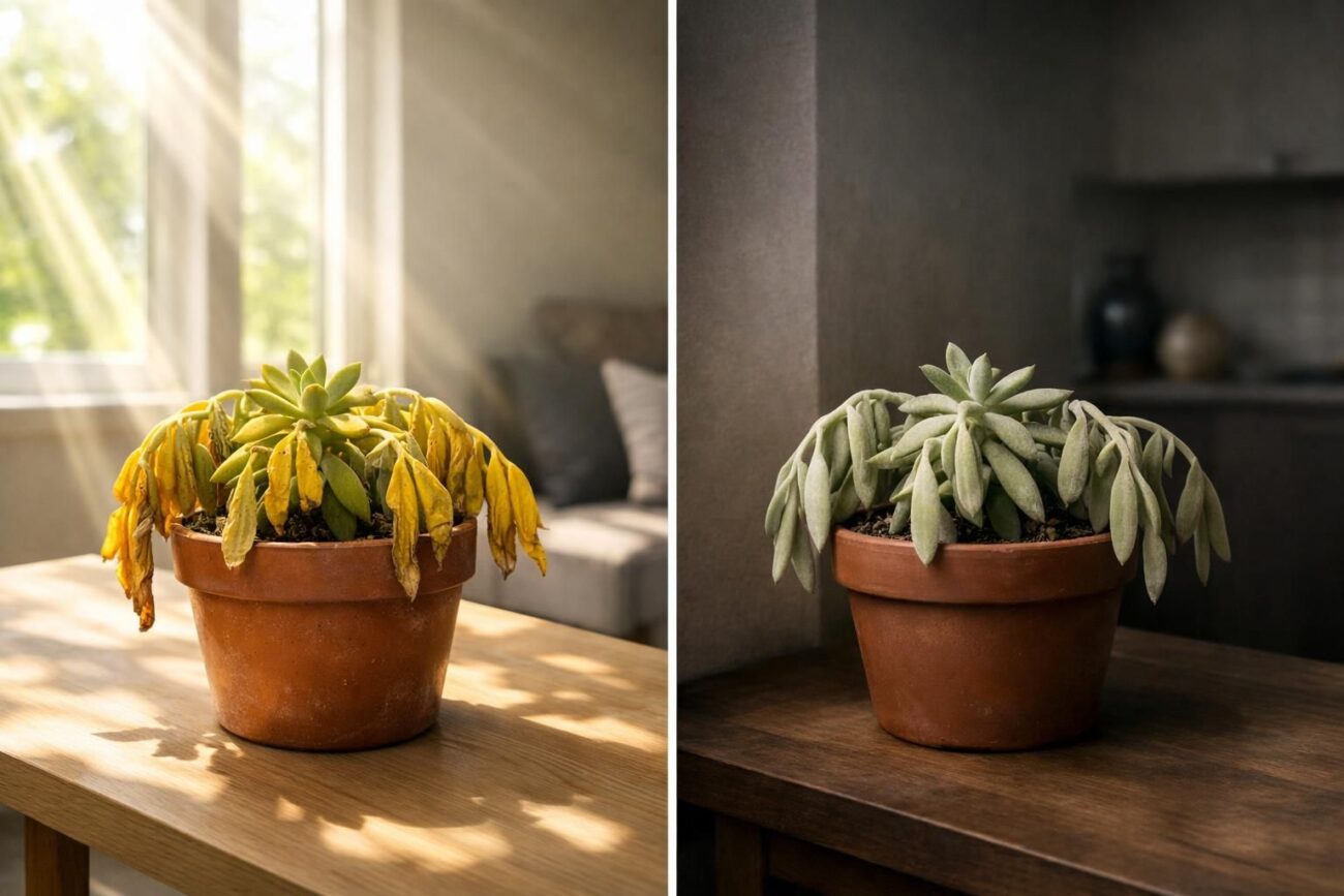 Pourquoi votre plante grasse perd ses feuilles : diagnostiquer un manque ou un excès de lumière